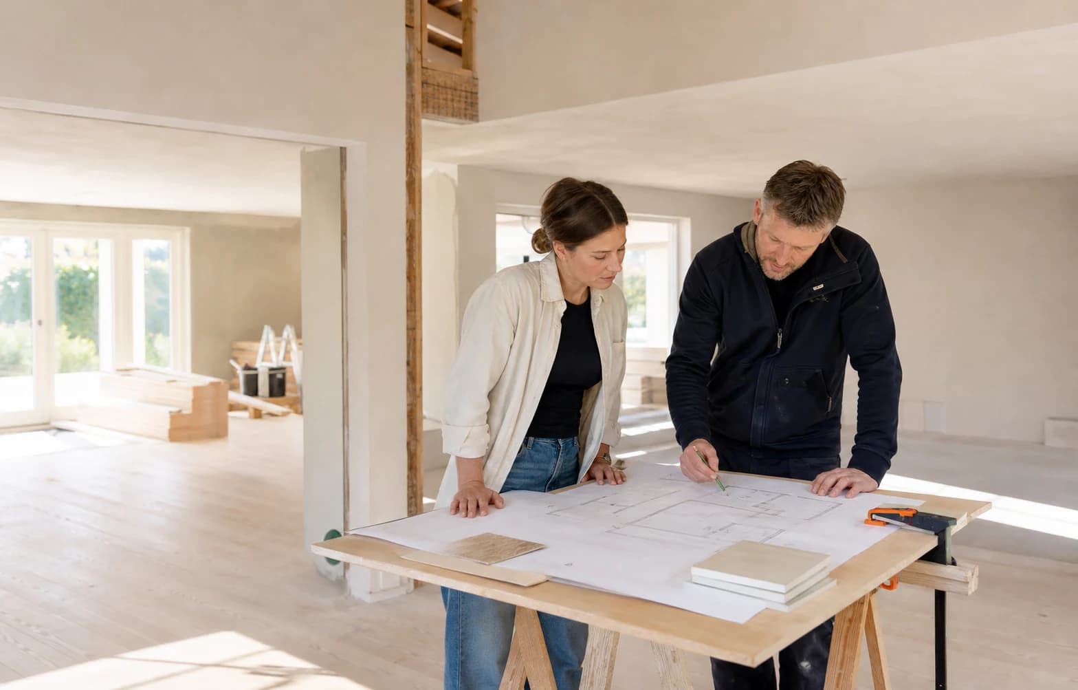 Koordineret totalrenovering af en dansk bolig med flere håndværksfag